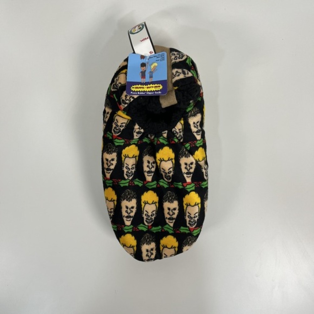 Beavis and Butt-Head Holiday Slipper Socks MTV 90s Size M/L Size 7.5-9.5‎ NEW